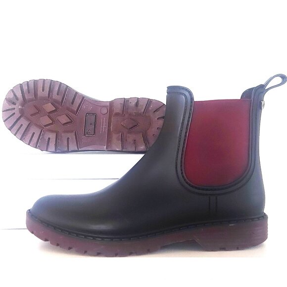 Igor Debranovic Chelsea Waterproof Ankle Boot Black with Burgundy- Size 40(9/10) - Picture 6 of 9